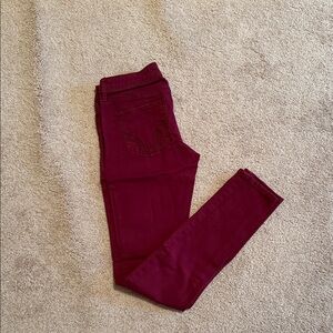 Hollister Women's Deep Red Skinny Jeans